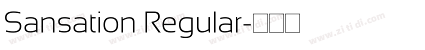 Sansation Regular字体转换